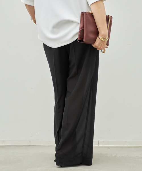 Deuxieme Classe(ドゥーズィエムクラス)の「*Minimal Sheer パンツ(スラックス・レディース・ブラック/ネイビー・38/36/34)」の10枚目の写真