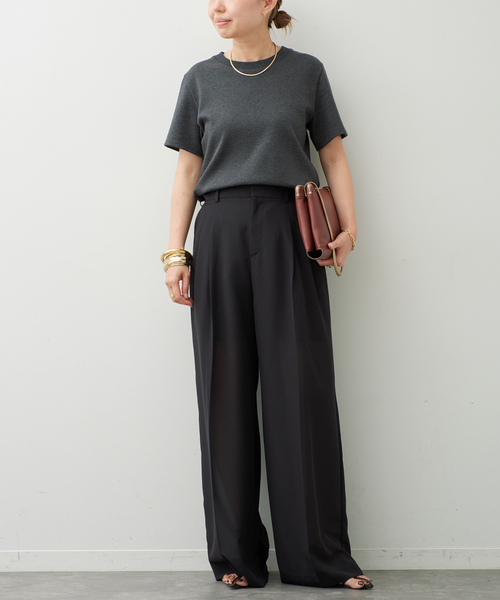 Deuxieme Classe(ドゥーズィエムクラス)の「*Minimal Sheer パンツ(スラックス・レディース・ブラック/ネイビー・38/36/34)」の19枚目の写真