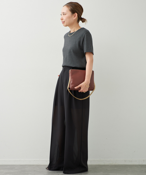 Deuxieme Classe(ドゥーズィエムクラス)の「*Minimal Sheer パンツ(スラックス・レディース・ブラック/ネイビー・38/36/34)」の20枚目の写真