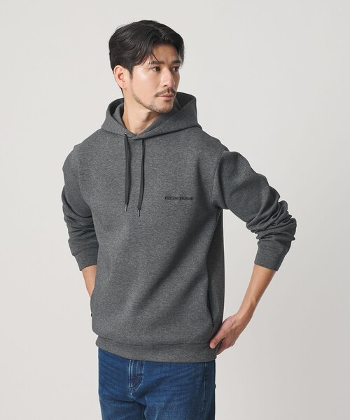 BEAUTY&YOUTH UNITED ARROWS(ビューティーアンドユースユナイテッドアローズ)の「【WEB限定 WARDROBE SMART】ダブルニット ロゴ スウェットフーディ/セットアップ対応 【抗菌・防臭】(パーカー・メンズ・グレー/その他1/ネイビー/ブラック/オリーブ・S/M/L/XL)」の5枚目の写真