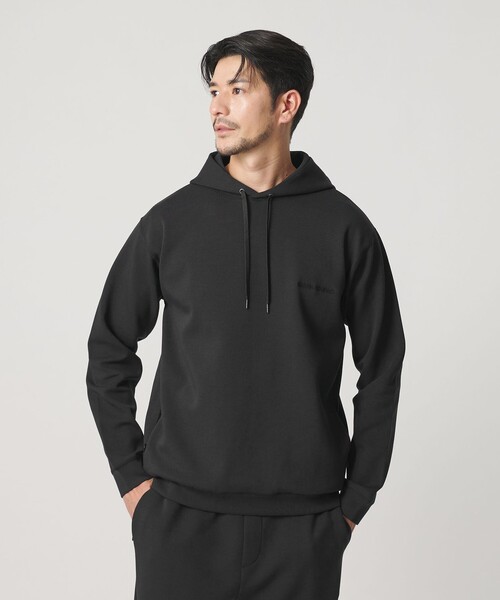BEAUTY&YOUTH UNITED ARROWS(ビューティーアンドユースユナイテッドアローズ)の「【WEB限定 WARDROBE SMART】ダブルニット ロゴ スウェットフーディ/セットアップ対応 【抗菌・防臭】(パーカー・メンズ・グレー/その他1/ネイビー/ブラック/オリーブ・S/M/L/XL)」の6枚目の写真