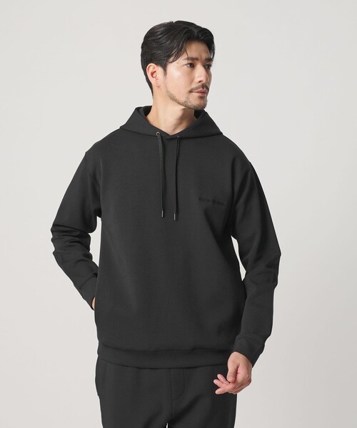 BEAUTY&YOUTH UNITED ARROWS(ビューティーアンドユースユナイテッドアローズ)の「【WEB限定 WARDROBE SMART】ダブルニット ロゴ スウェットフーディ/セットアップ対応 【抗菌・防臭】(パーカー・メンズ・グレー/その他1/ネイビー/ブラック/オリーブ・S/M/L/XL)」の7枚目の写真