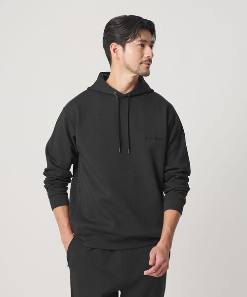 BEAUTY&YOUTH UNITED ARROWS(ビューティーアンドユースユナイテッドアローズ)の「【WEB限定 WARDROBE SMART】ダブルニット ロゴ スウェットフーディ/セットアップ対応 【抗菌・防臭】(パーカー・メンズ・グレー/その他1/ネイビー/ブラック/オリーブ・S/M/L/XL)」の9枚目の写真
