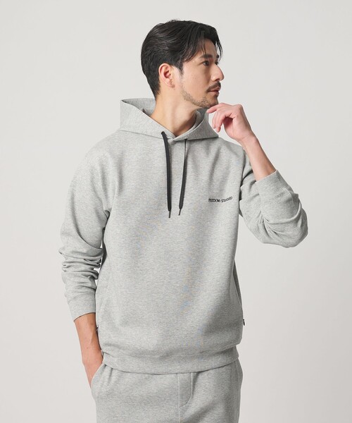 BEAUTY&YOUTH UNITED ARROWS(ビューティーアンドユースユナイテッドアローズ)の「【WEB限定 WARDROBE SMART】ダブルニット ロゴ スウェットフーディ/セットアップ対応 【抗菌・防臭】(パーカー・メンズ・グレー/その他1/ネイビー/ブラック/オリーブ・S/M/L/XL)」の13枚目の写真