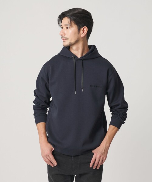 BEAUTY&YOUTH UNITED ARROWS(ビューティーアンドユースユナイテッドアローズ)の「【WEB限定 WARDROBE SMART】ダブルニット ロゴ スウェットフーディ/セットアップ対応 【抗菌・防臭】(パーカー・メンズ・グレー/その他1/ネイビー/ブラック/オリーブ・S/M/L/XL)」の19枚目の写真