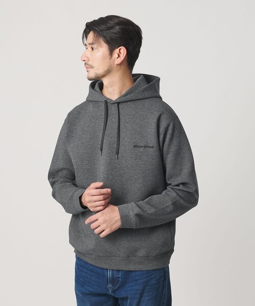 BEAUTY&YOUTH UNITED ARROWS(ビューティーアンドユースユナイテッドアローズ)の「【WEB限定 WARDROBE SMART】ダブルニット ロゴ スウェットフーディ/セットアップ対応 【抗菌・防臭】(パーカー・メンズ・グレー/その他1/ネイビー/ブラック/オリーブ・S/M/L/XL)」の20枚目の写真