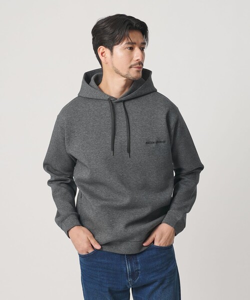 BEAUTY&YOUTH UNITED ARROWS(ビューティーアンドユースユナイテッドアローズ)の「【WEB限定 WARDROBE SMART】ダブルニット ロゴ スウェットフーディ/セットアップ対応 【抗菌・防臭】(パーカー・メンズ・グレー/その他1/ネイビー/ブラック/オリーブ・S/M/L/XL)」の21枚目の写真