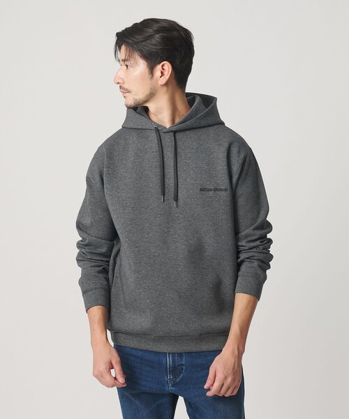 BEAUTY&YOUTH UNITED ARROWS(ビューティーアンドユースユナイテッドアローズ)の「【WEB限定 WARDROBE SMART】ダブルニット ロゴ スウェットフーディ/セットアップ対応 【抗菌・防臭】(パーカー・メンズ・グレー/その他1/ネイビー/ブラック/オリーブ・S/M/L/XL)」の22枚目の写真