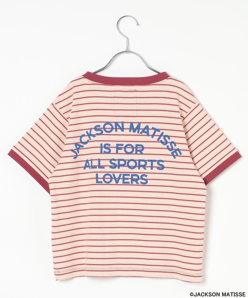 JACKSON MATISSE（ジャクソンマティス）の「【JACKSON MATISSE/BAYFLOW】ボーダーリンガーＴ（Tシャツ/カットソー・レディース・ピンク/ブラック・FREE）」の4枚目の写真