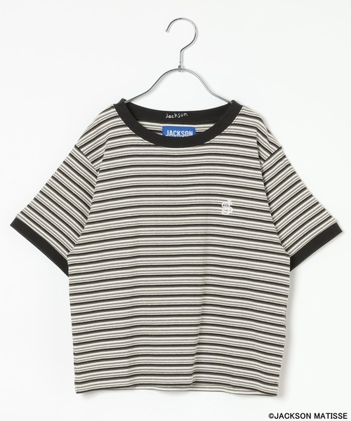 JACKSON MATISSE（ジャクソンマティス）の「【JACKSON MATISSE/BAYFLOW】ボーダーリンガーＴ（Tシャツ/カットソー・レディース・ピンク/ブラック・FREE）」の5枚目の写真