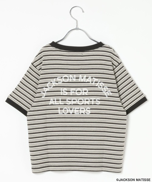 JACKSON MATISSE（ジャクソンマティス）の「【JACKSON MATISSE/BAYFLOW】ボーダーリンガーＴ（Tシャツ/カットソー・レディース・ピンク/ブラック・FREE）」の6枚目の写真