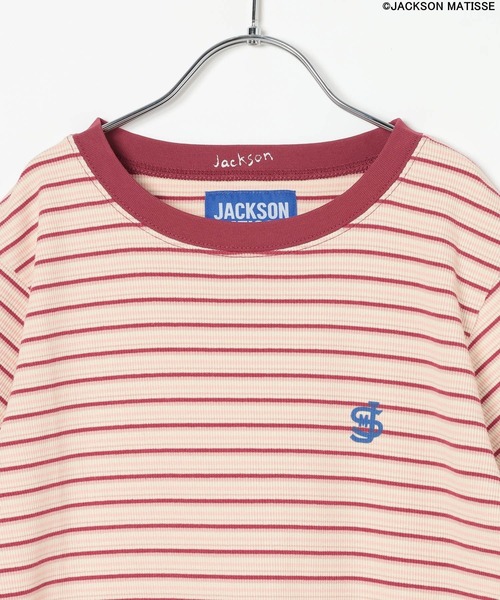 JACKSON MATISSE（ジャクソンマティス）の「【JACKSON MATISSE/BAYFLOW】ボーダーリンガーＴ（Tシャツ/カットソー・レディース・ピンク/ブラック・FREE）」の7枚目の写真