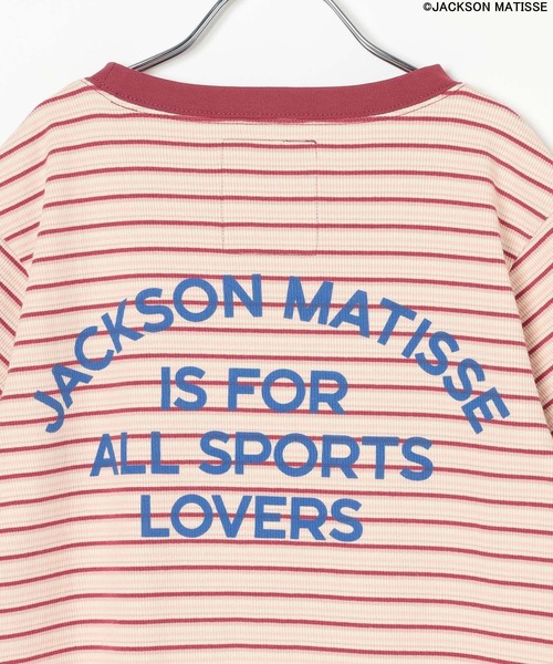 JACKSON MATISSE（ジャクソンマティス）の「【JACKSON MATISSE/BAYFLOW】ボーダーリンガーＴ（Tシャツ/カットソー・レディース・ピンク/ブラック・FREE）」の11枚目の写真