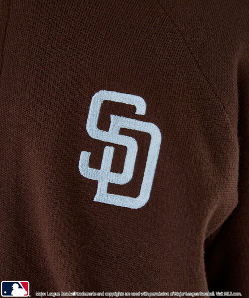 PUBLUX(パブリュクス)の「PUBLUX/パブリュクス MLB TRACK KNIT JACKET(ジャージ・メンズ・ネイビー/サックスブルー/ブラウン・MEDIUM/SMALL/LARGE)」の12枚目の写真