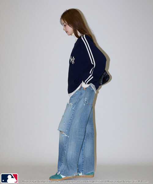 PUBLUX(パブリュクス)の「PUBLUX/パブリュクス MLB TRACK KNIT JACKET(ジャージ・メンズ・ネイビー/サックスブルー/ブラウン・MEDIUM/SMALL/LARGE)」の17枚目の写真