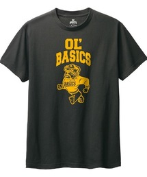 Ol' Basics(オール・ベーシックス) 半袖Tシャツ Ol'Basics ロゴ イラスト プリント 5.6オンス トップス カットソー メンズ ユニセックス