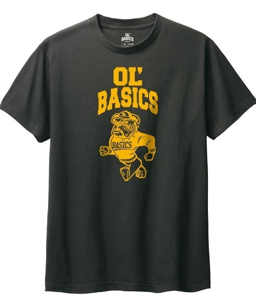 Ol' Basics（オールベーシックス）の「Ol' Basics（オール・ベーシックス） 半袖Tシャツ Ol'Basics ロゴ イラスト プリント 5.6オンス トップス カットソー メンズ ユニセックス（Tシャツ/カットソー・メンズ・インディゴブルー/オートミール/バーガンディー/スミクロ・XS/S/M/L/XL）」の2枚目の写真