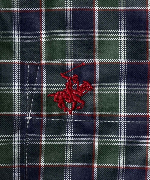 BEVERLY HILLS POLO CLUB(ビバリーヒルズポロクラブ)の「2026AW BEVERLY HILLS POLO CLUB/ビバリーヒルズポロクラブ オックスチェック ワンポイント刺繍 ボタンダウン長袖シャツ(シャツ/ブラウス・メンズ・ホワイト/レッド/グリーン/ネイビー・M/L/LL)」の18枚目の写真