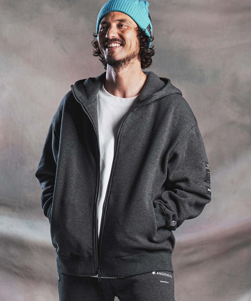 ANGENEHM(アンゲネーム)の「mpa4195-Cardboard Knit ZipUp Hoodie ジップアップパーカー(AG07-021acg)(パーカー・メンズ・ブラック/チャコール/ミックスグレー・M/L/S)」の3枚目の写真