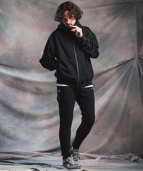 ANGENEHM(アンゲネーム)の「mpa4195-Cardboard Knit ZipUp Hoodie ジップアップパーカー(AG07-021acg)(パーカー・メンズ・ブラック/チャコール/ミックスグレー・M/L/S)」の16枚目の写真