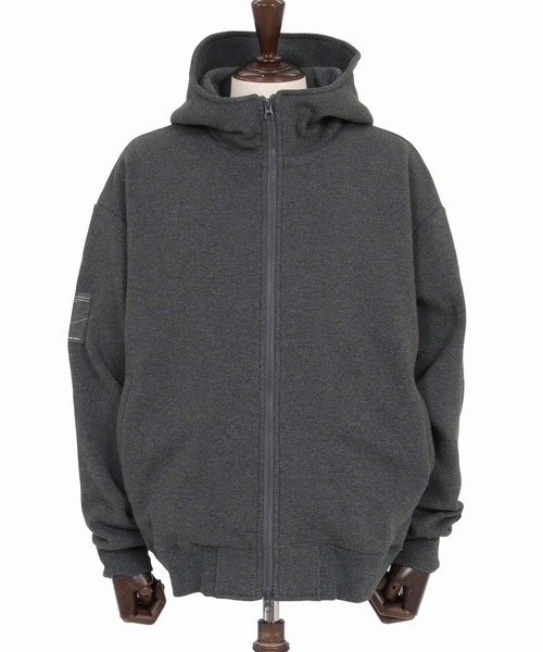 ANGENEHM(アンゲネーム)の「mpa4195-Cardboard Knit ZipUp Hoodie ジップアップパーカー(AG07-021acg)(パーカー・メンズ・ブラック/チャコール/ミックスグレー・M/L/S)」の14枚目の写真
