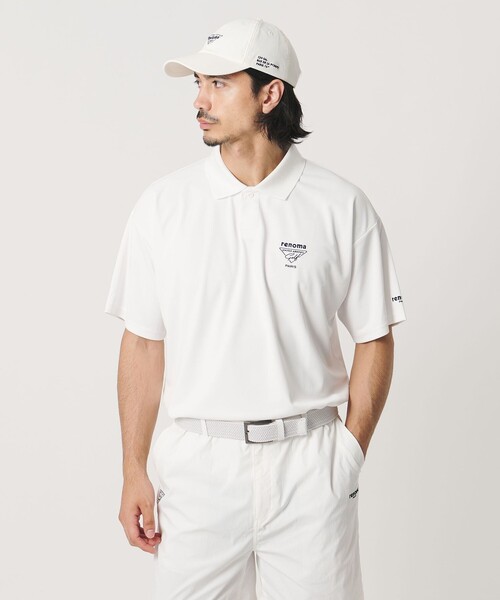 renoma GOLF(レノマゴルフ)の「【別注】<renoma GOLF × UNITED ARROWS GOLF>PHOTO POLO/ポロシャツ(ポロシャツ・メンズ・ホワイト/ネイビー・S/L/M/XL)」の1枚目の写真