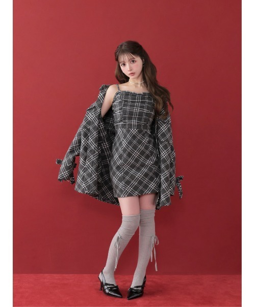 M me eme（エムミーエメ）の「Urban check cami onepiece(eme10862)（ワンピース・レディース・ブラウン/グレー・FREE）」の11枚目の写真