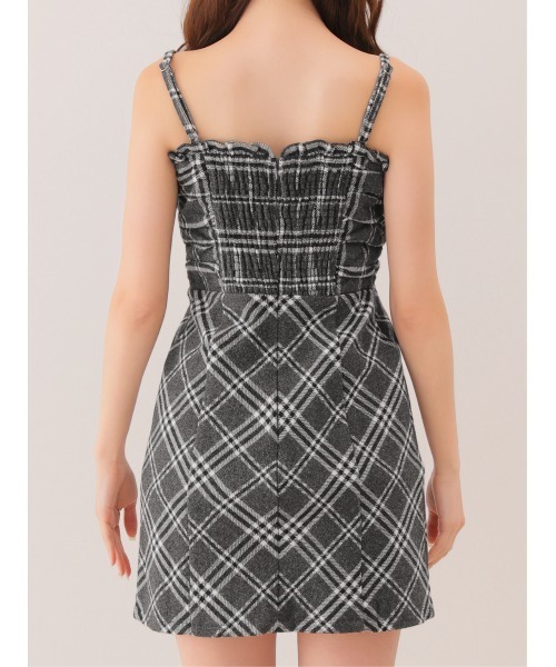 M me eme（エムミーエメ）の「Urban check cami onepiece(eme10862)（ワンピース・レディース・ブラウン/グレー・FREE）」の14枚目の写真