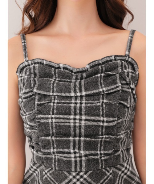 M me eme（エムミーエメ）の「Urban check cami onepiece(eme10862)（ワンピース・レディース・ブラウン/グレー・FREE）」の15枚目の写真