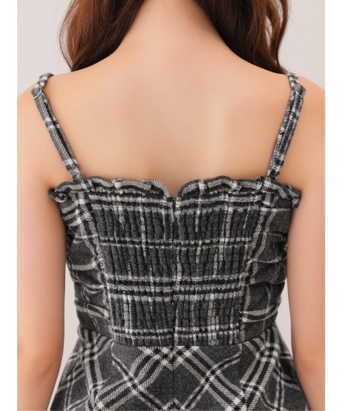 M me eme（エムミーエメ）の「Urban check cami onepiece(eme10862)（ワンピース・レディース・ブラウン/グレー・FREE）」の16枚目の写真