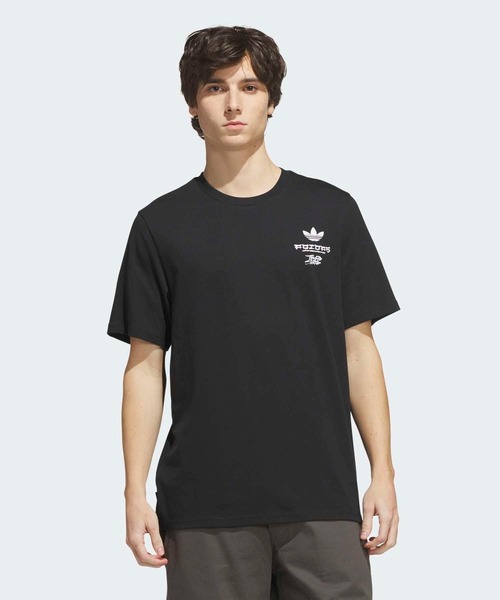 adidas(アディダス)の「SKATEBOARDING x TEMPLE OF SKATE CRANE TEE / アディダスオリジナルス adidas Originals(Tシャツ/カットソー・メンズ・ブラック・XX-LARGE/3XL/LARGE/MEDIUM/SMALL/X-LARGE/X-SMALL)」の3枚目の写真