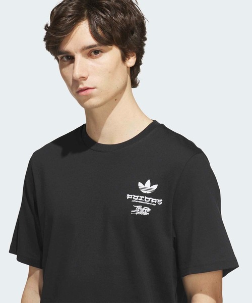 adidas(アディダス)の「SKATEBOARDING x TEMPLE OF SKATE CRANE TEE / アディダスオリジナルス adidas Originals(Tシャツ/カットソー・メンズ・ブラック・XX-LARGE/3XL/LARGE/MEDIUM/SMALL/X-LARGE/X-SMALL)」の5枚目の写真
