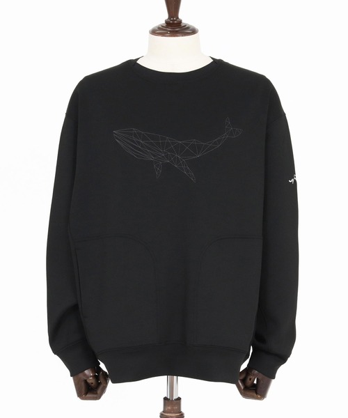 CALL&RESPONSE(コールアンドレスポンス)の「mlt5767- ステッチアートPO クジラ ダンボールニット(263-1321-03)(Tシャツ/カットソー・メンズ・ベージュ/ブラック・4/5/2)」の17枚目の写真