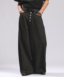 RAGEBLUE | 10OZ DENIM STRIPED CURVED PANTS/10ozデニム/ストライプ柄カーブパンツ(デニムパンツ)