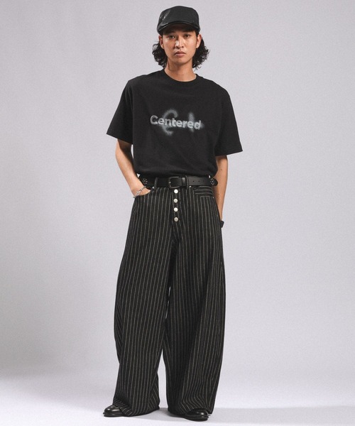 RAGEBLUE(レイジブルー)の「10OZ DENIM STRIPED CURVED PANTS/10ozデニム/ストライプ柄カーブパンツ(デニムパンツ・メンズ・ブラック・MEDIUM/LARGE)」の4枚目の写真