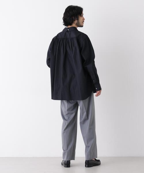 NANO universe（ナノユニバース）の「「ASSEMBLANC」Wrinkleワイヤーワッシャーシャツ（シャツ/ブラウス・メンズ・ホワイト/ブラック/レッド・L/M）」の10枚目の写真