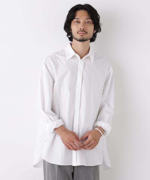 NANO universe（ナノユニバース）の「「ASSEMBLANC」Wrinkleワイヤーワッシャーシャツ（シャツ/ブラウス・メンズ・ホワイト/ブラック/レッド・L/M）」の20枚目の写真