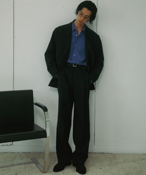URBAN RESEARCH DOORS（アーバンリサーチドアーズ）の「HT Gabardine 2Tuck Pants（その他パンツ・メンズ・ブラック/ネイビー・MEDIUM/LARGE/SMALL）」の17枚目の写真