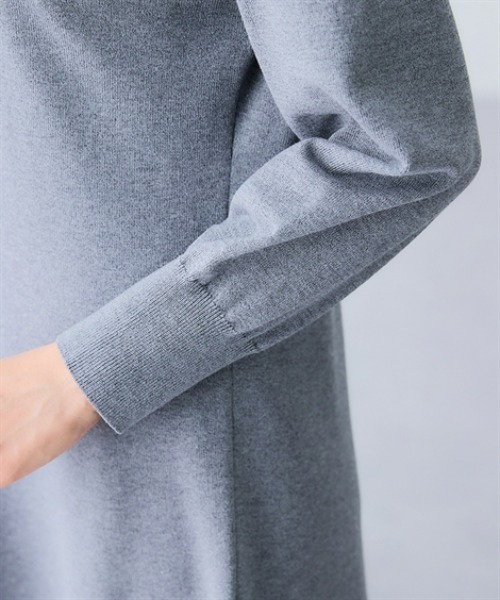 7days Life Styling（セブンデイズライフスタイリング）の「【選べる２タイプ】【静電防止/UVカット】毛玉になりにくい　フレアニットワンピース（ワンピース・レディース・グレー/ブラック/ホワイト×グレー/ホワイト×ブラック・L/LL/S/M）」の20枚目の写真