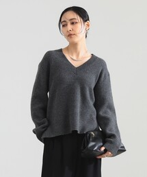 ウール カシミヤ Vネック プルオーバー