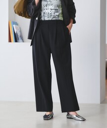 【WEB限定 Wardrobe DAILY MINIMAL】ジャージー タックカーブパンツ ウォッシャブル