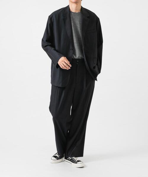 URBAN RESEARCH（アーバンリサーチ）の「new basic　WOOL SILK WIDE SLACKS（その他パンツ・メンズ・ブラック・MEDIUM/LARGE/X-LARGE）」の6枚目の写真
