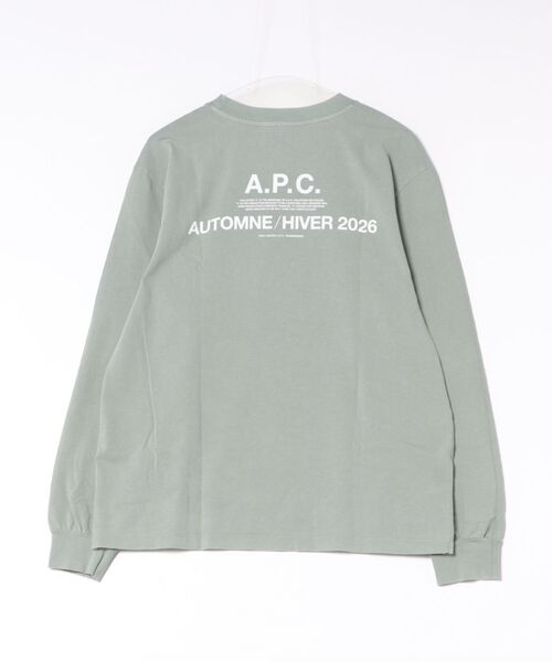 A.P.C.（アーペーセー）の「T-SHIRT MANCHES LONGUES APC HIVER 26（Tシャツ/カットソー・メンズ・オフホワイト/グリーン系その他/ブラウン・XS/S/M/L）」の6枚目の写真