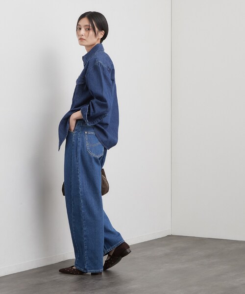OPAQUE.CLIP(オペークドットクリップ)の「【Lee別注】バレルレッグデニムパンツ(デニムパンツ・レディース・ブラック/ブルー系その他・02/03)」の16枚目の写真