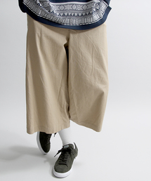 WEGO | WEGO/綿麻ガウチョパンツ(スラックス)