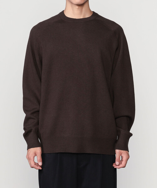RYE TENDER(ライテンダー)の「RYE TENDER | コットンカシミア ラグランニットプルオーバー MEN(ニット/セーター・メンズ・ブラック/グリーン/ブラウン・1/2)」の9枚目の写真
