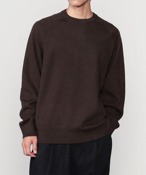 RYE TENDER(ライテンダー)の「RYE TENDER | コットンカシミア ラグランニットプルオーバー MEN(ニット/セーター・メンズ・ブラック/グリーン/ブラウン・1/2)」の12枚目の写真