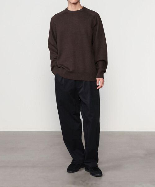 RYE TENDER(ライテンダー)の「RYE TENDER | コットンカシミア ラグランニットプルオーバー MEN(ニット/セーター・メンズ・ブラック/グリーン/ブラウン・1/2)」の13枚目の写真