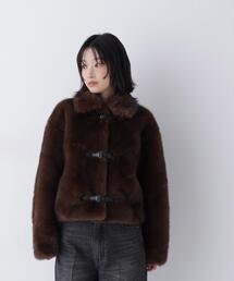 フェイクファーバックルブルゾン
