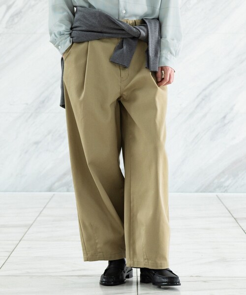tk.TAKEO KIKUCHI（ティーケータケオキクチ）の「【別注】Dickies®　TRバレルパンツ（その他パンツ・メンズ・ブラック/ベージュ・03/02）」の7枚目の写真
